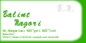 balint magori business card